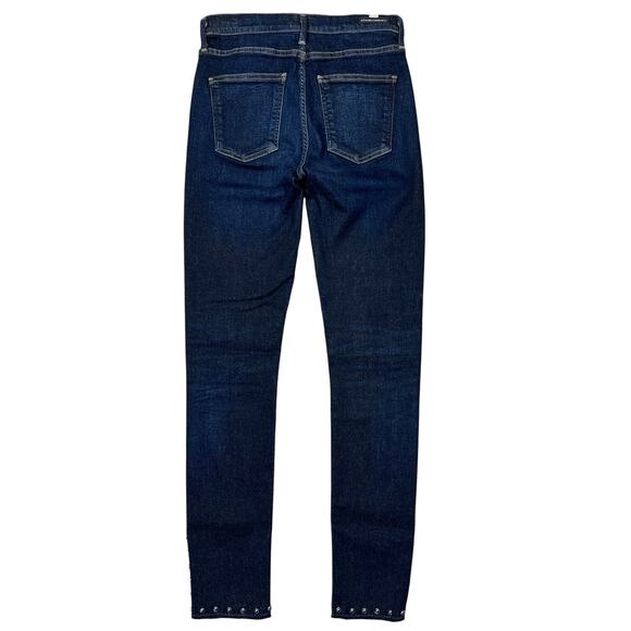 Citizens of Humanity Rocket Skinny Jeans 26" Pearl Studded Hem COH Punk Goth Emo - Picture 2 of 11